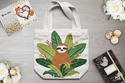 Cute Sloths Prints & Patterns, an Animal Illustration by Dasha_D (Thumbnail 4 of 13)