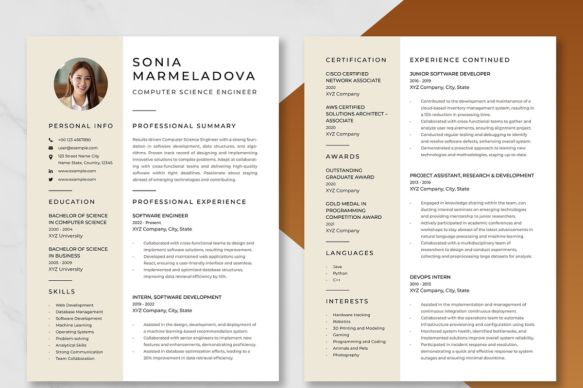 Computer Science Engineer Resume preview 3