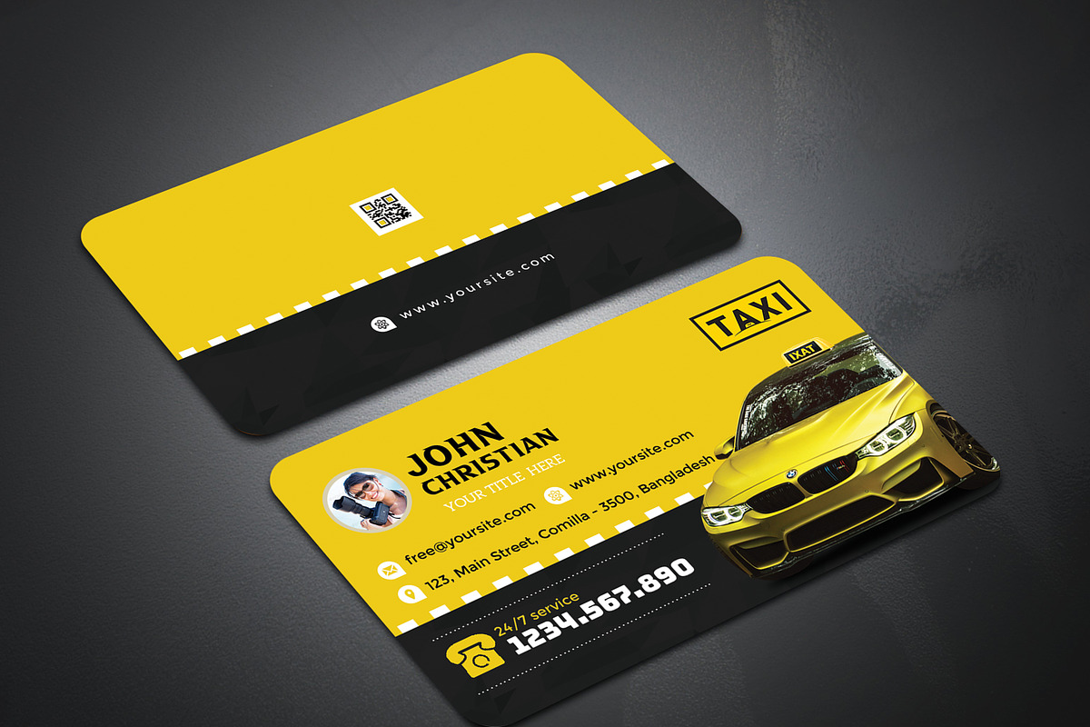 Taxi Cab Business Card, a Business Card Template by GreenPixi (Photo 2 of 3)