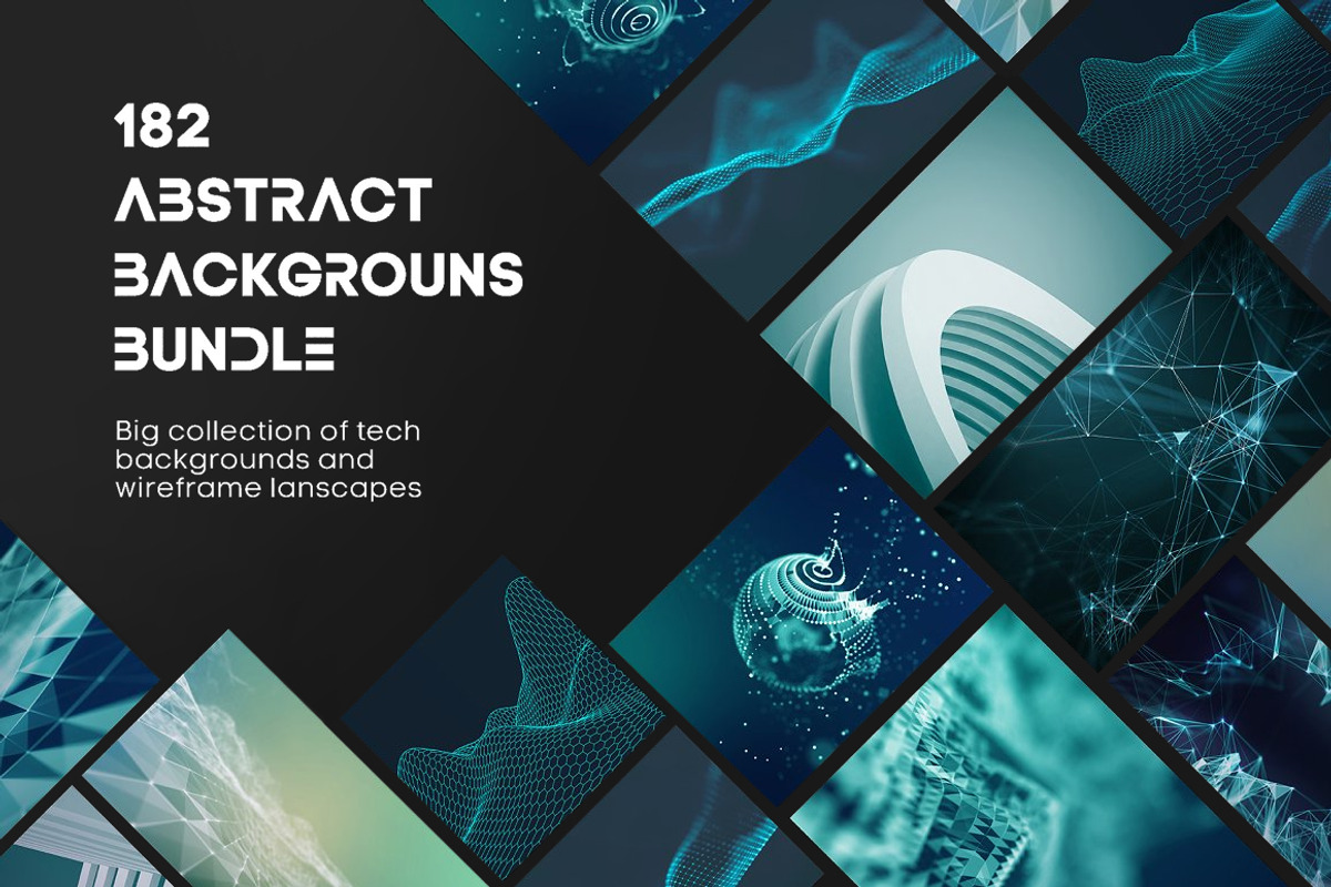 3D Tech & Wireframe Backgrounds, a Technology Illustration by RDShop (Photo 1 of 17)