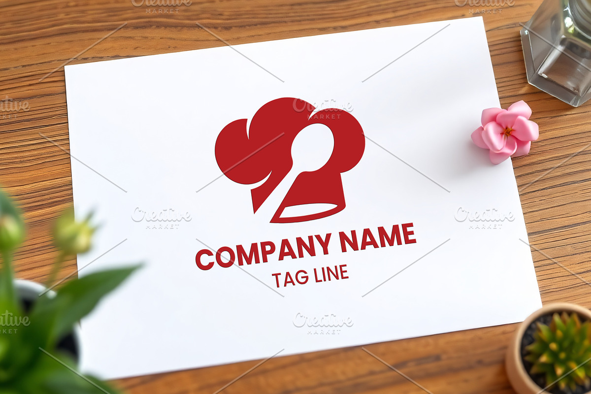 Chef Hat and Spoon Logo Template, a Branding & Logo Template by MadeByShahbaz (Photo 2 of 3)