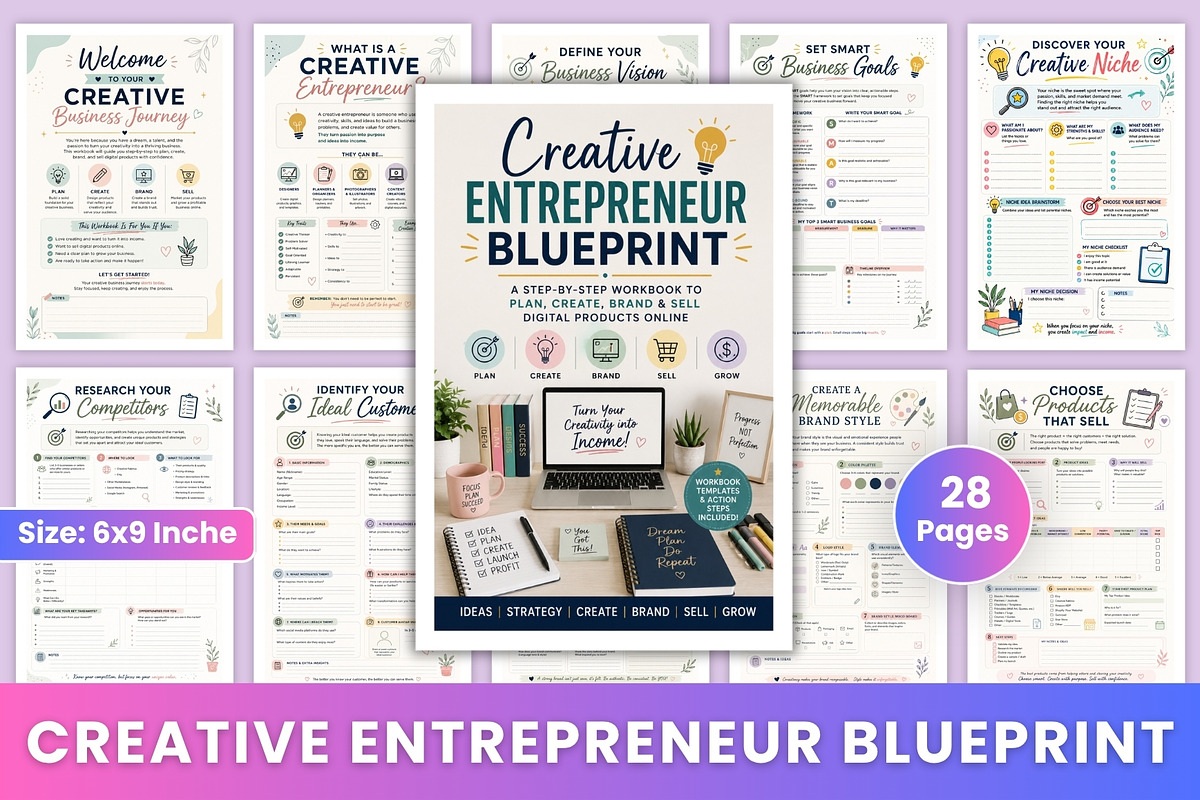 Creative Entrepreneur Blueprint, a Stationery Template by Designmela01 (Photo 1 of 6)