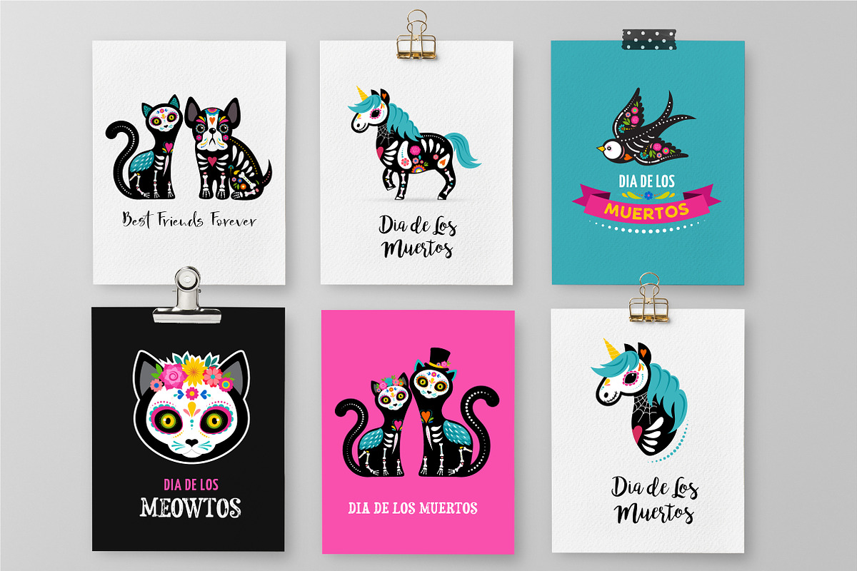 Dia de los Muertos, animals skulls, an Animal Illustration by Marish (Photo 4 of 10)