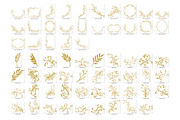 Gold Chinoiserie Floral Clipart Pack, a Decorative Illustration by Century Library (Thumbnail 10 of 11)