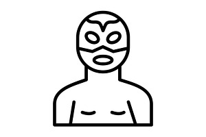 Wrestler Line Icon, an Icon by Pexelpy