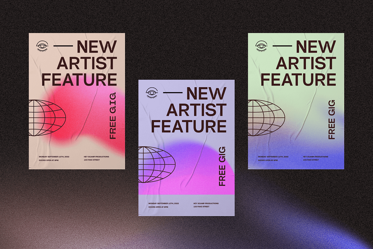 Grainy Gradient Shapes & Backgrounds