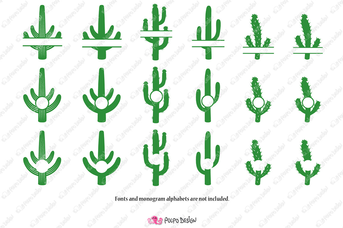 Cactus Monogram SVG, an Object Graphic by PolpoDesign (Photo 3 of 5)