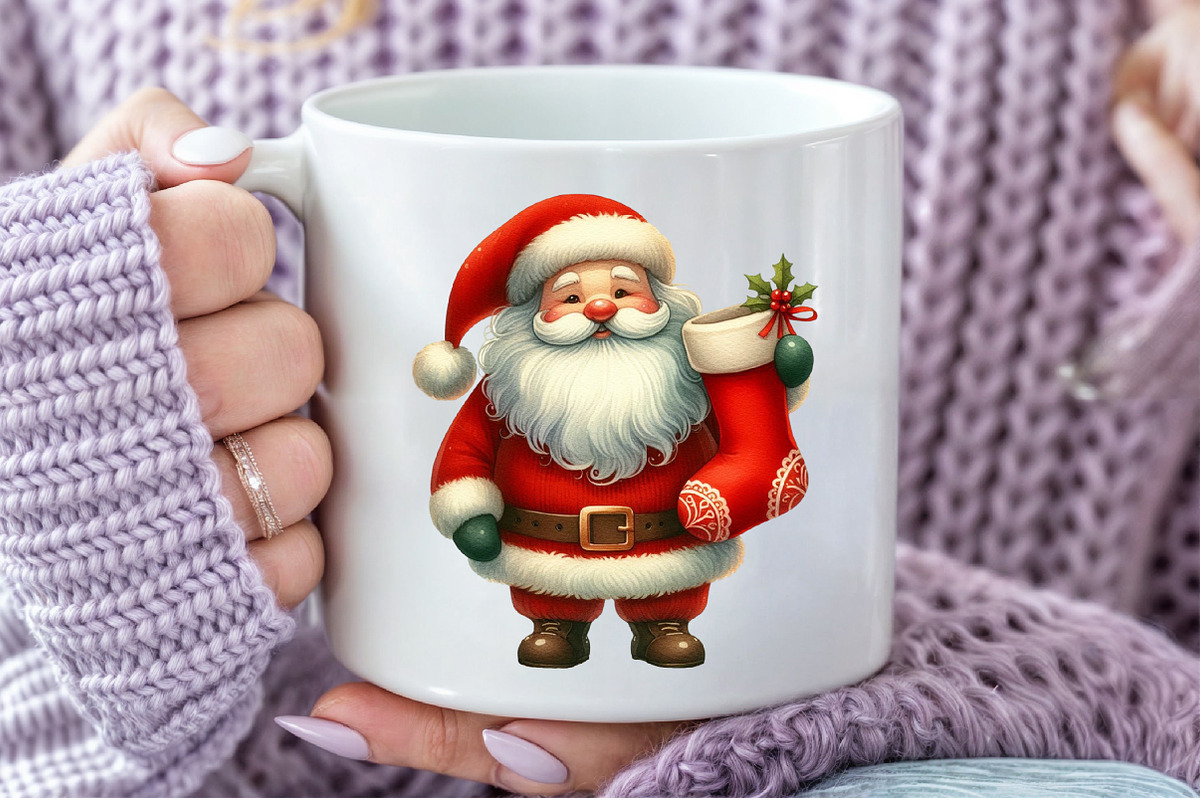Retro Santa Clipart, an Illustration by Pixels.Craft (Photo 5 of 7)