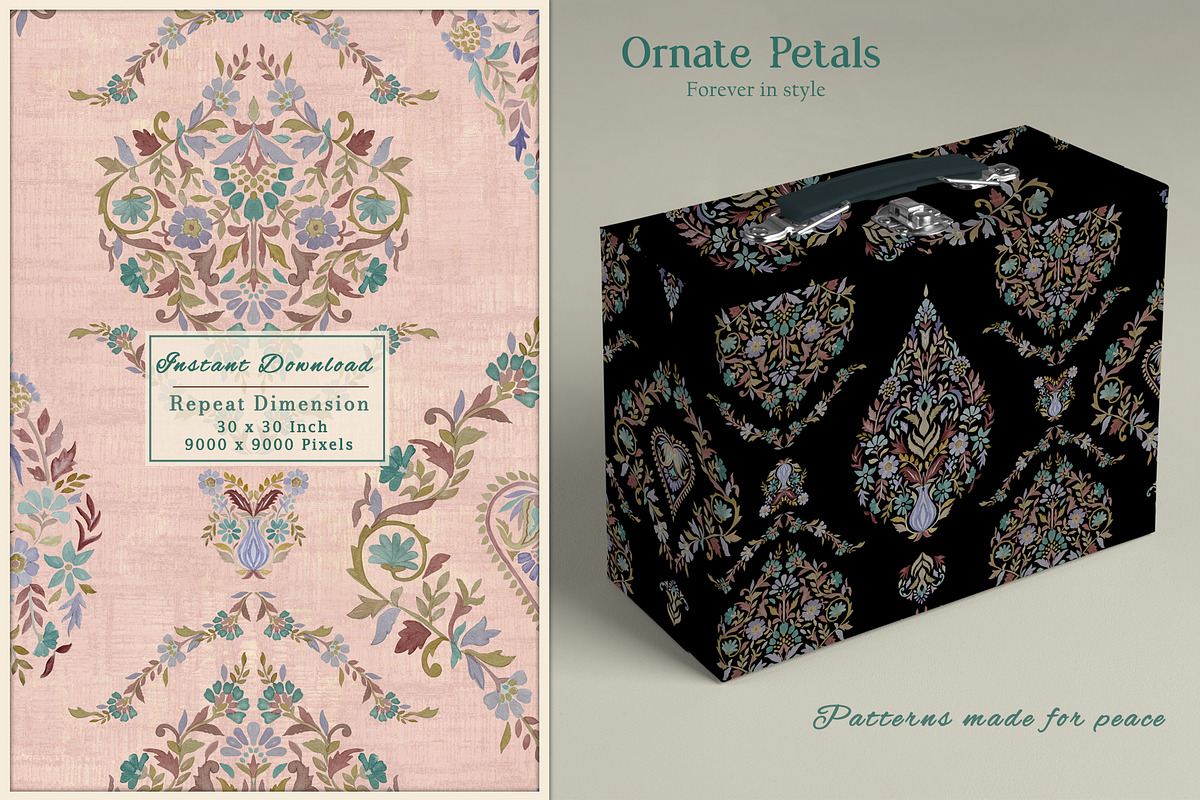 Ornate Petals Prints & Patterns, a Pattern Graphic by GND ART STUDIO (Photo 3 of 8)