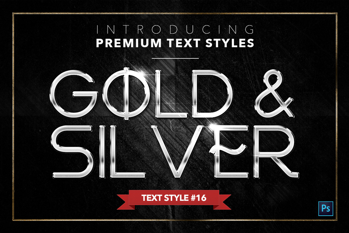 Gold & Silver #4 - 20 Text Styles, a Layer Style Add-On by Jonas Stensgaard (Photo 17 of 23)