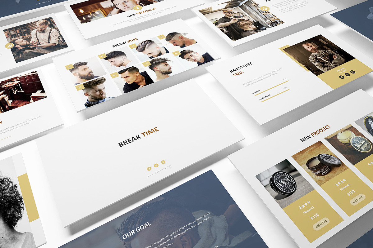 Mr Barber Barbershop Powerpoint, a Presentation Template by Formatika ...