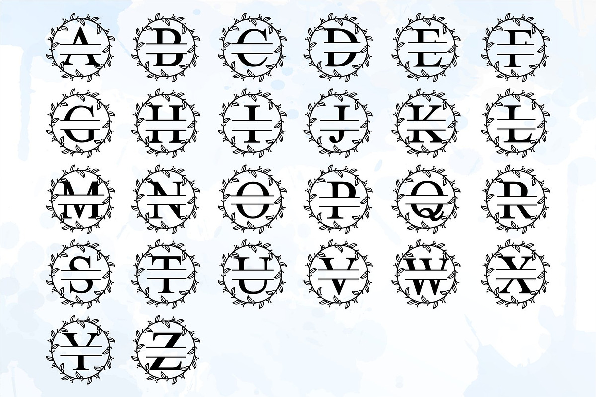 Monogram Keychain SVG, Split Letter, an Illustration by D2PUTRI (Photo 1 of 2)