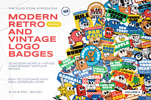Illustration Logo Badges Bundle #4, a Branding & Logo Template by The Good Store