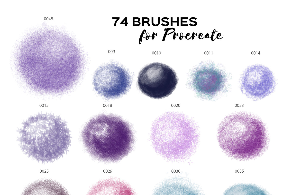 74 PROCREATE BRUSHES, a Brush Add-On by Masherdraws (Photo 3 of 4)