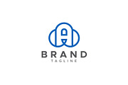 Letter A Cloud logo design template, a Branding & Logo Template by Amadul11 (Thumbnail 1 of 4)