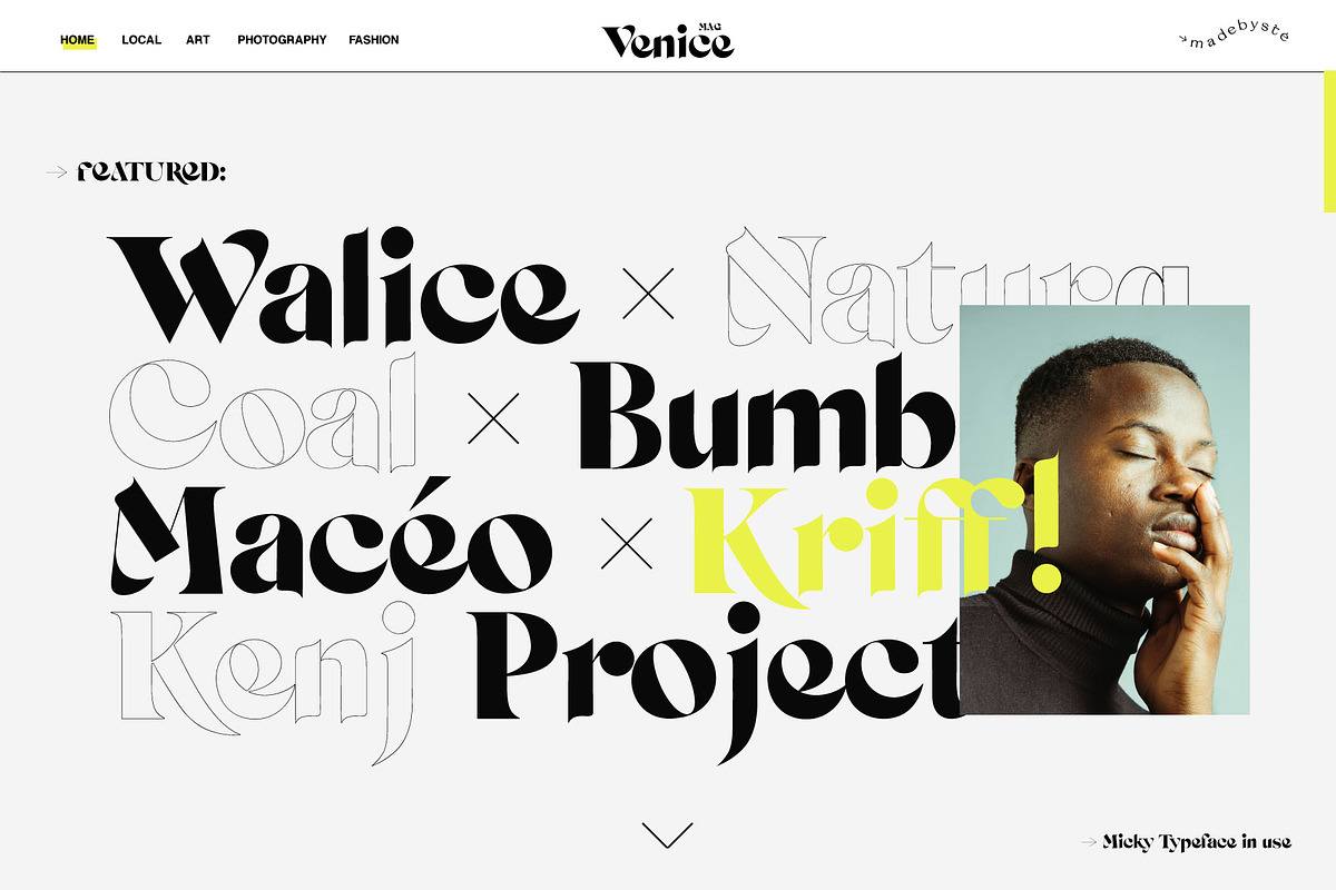 MICKY — REGULAR, OUTLINE & BONUS, a Serif Font by Madebysté. (Photo 2 of 10)