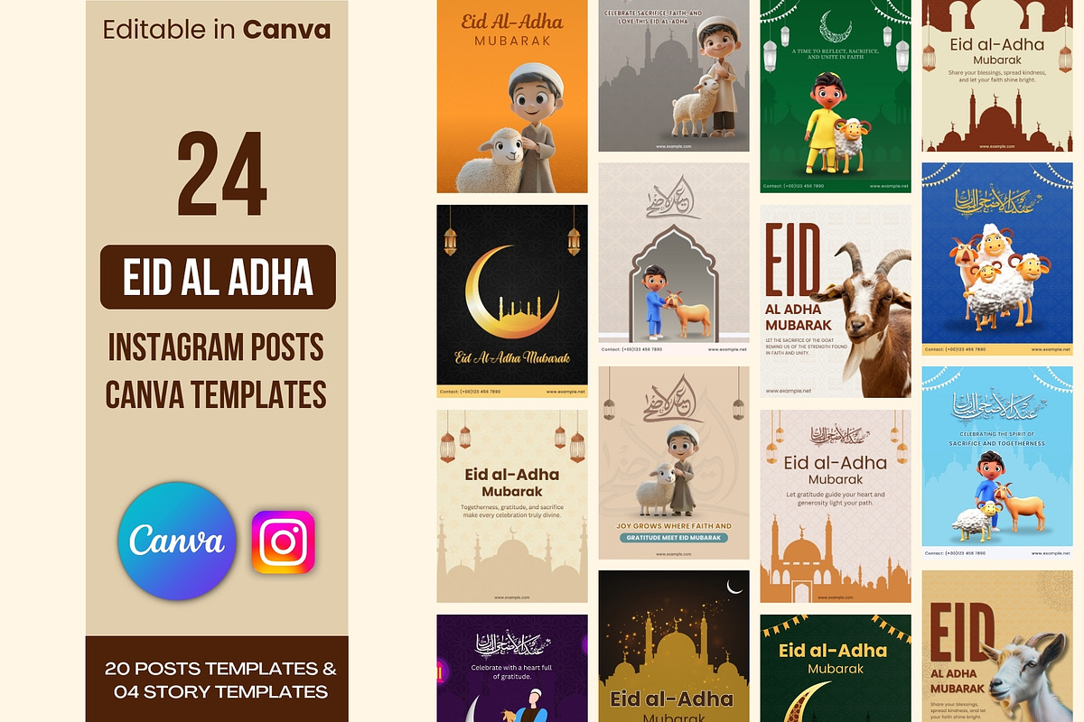 Eid-al-Adha Post & Story Pack-Canva, a Social Media Template by Allies Interactive (Photo 3 of 4)