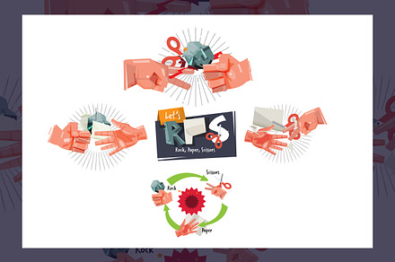 Rock, Paper, Scissors - vector