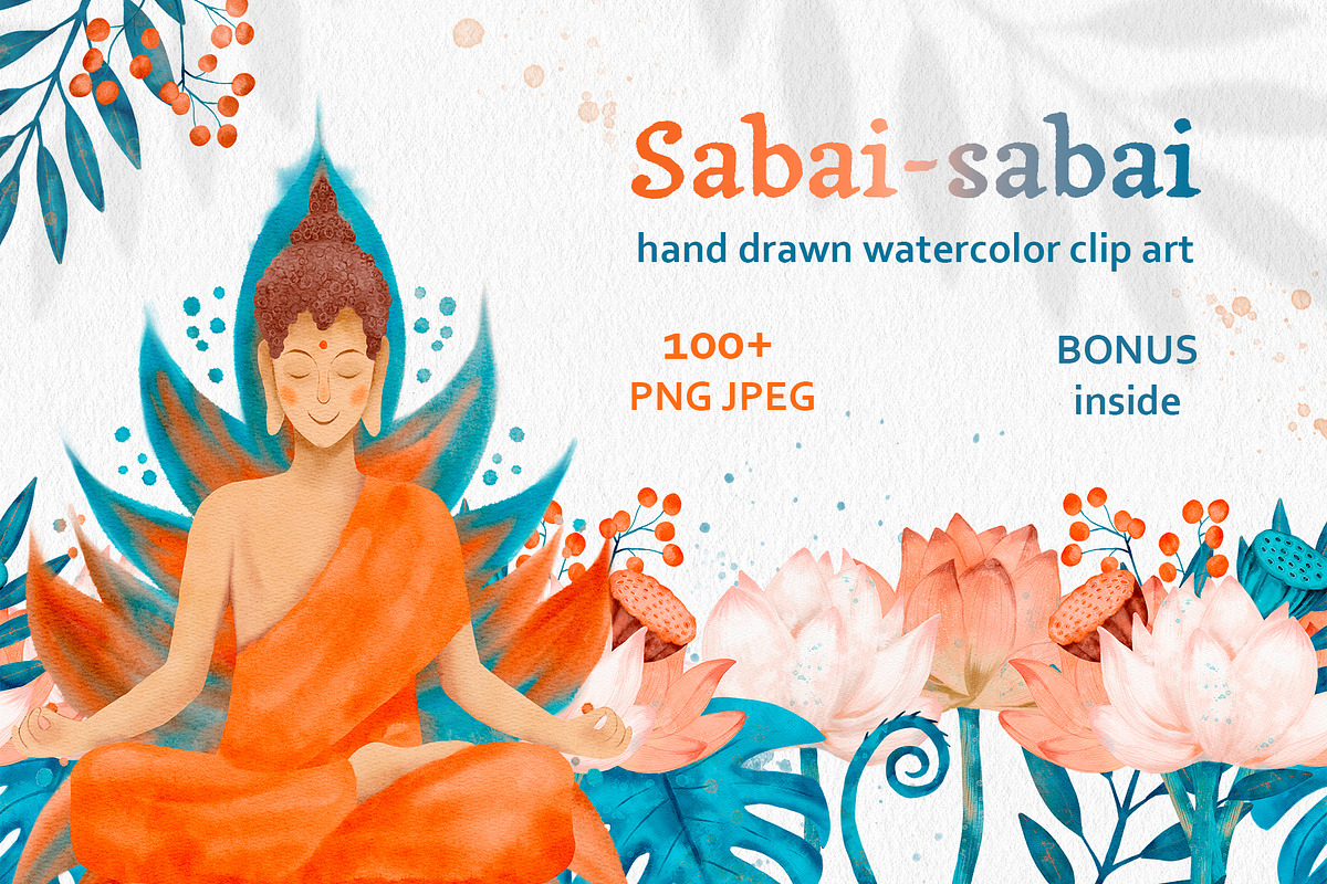 Buddha watercolor clip art, an Illustration by ARTerria (Photo 1 of 15)