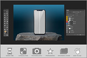 Phone Mockup on Stone Surface PSD, an iPhone Mockup by Bruno's Shop (Thumbnail 3 of 4)