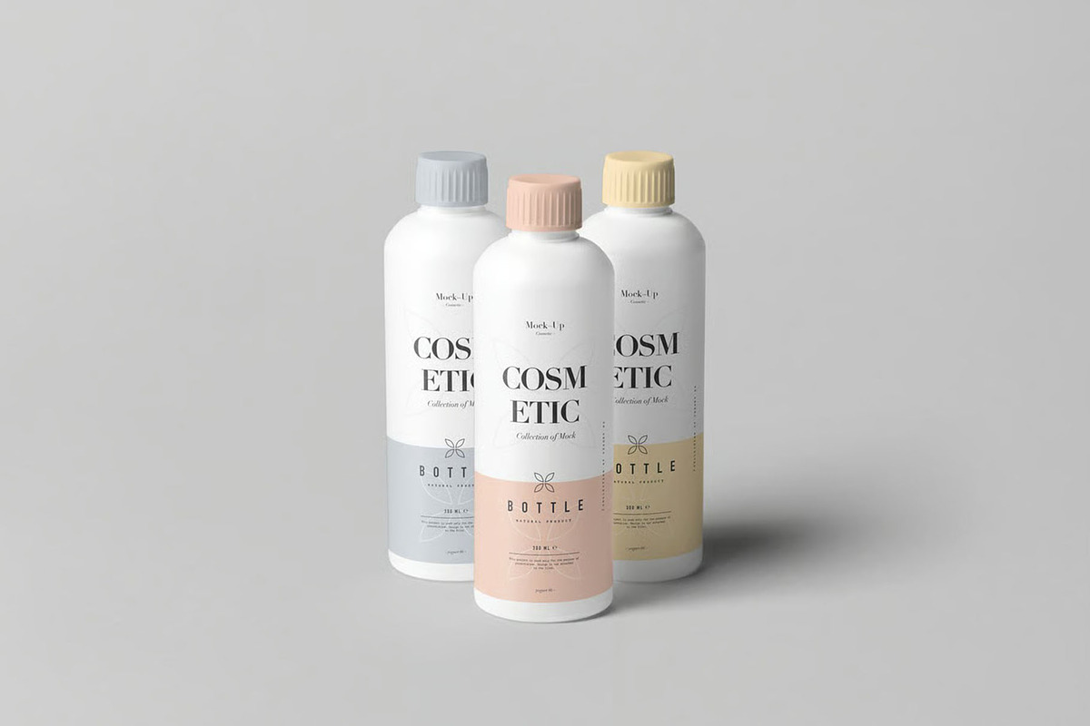 Cosmetic Bottles Mockup, an Advertising Mockup by DesignRushMarket (Photo 2 of 2)