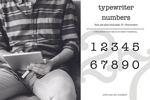 Procreate Typewriter Font Numbers