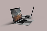 MacBook Pro Display Mockup, an iPhone Mockup by bimockup (Thumbnail 12 of 13)
