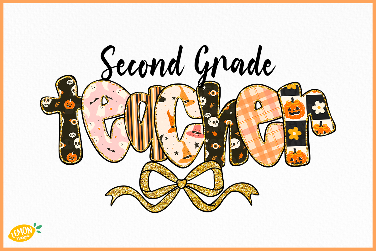Halloween Teacher PNG Sublimation, a Seasonal Illustration by LemonDesign (Photo 2 of 7)