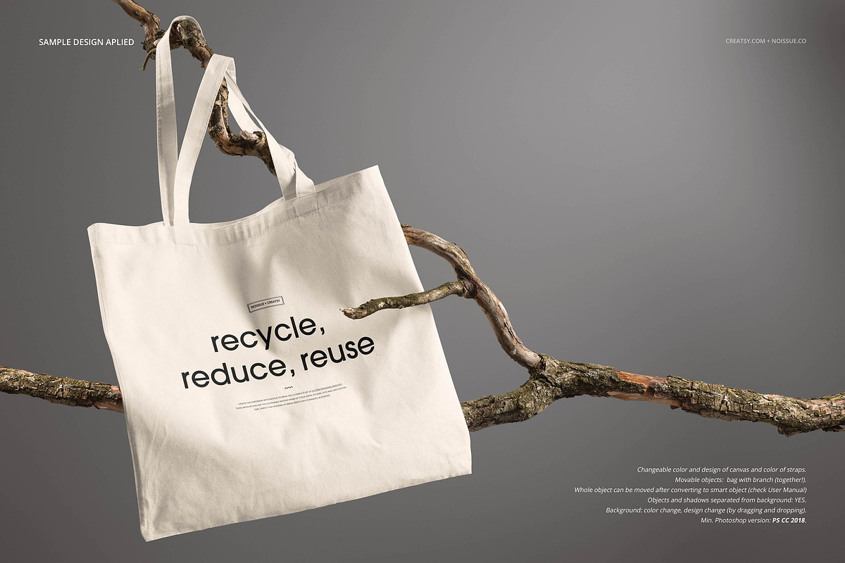Noissue Tote Bag Mockup Bundle, a Packaging Mockup by creatsy5 (Photo 49 of 67)