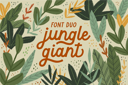Jungle Giant Font Duo, a Script Font by Rachel Kick