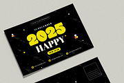 Happy New Post Card design, a Stationery Template by MightyDesign (Thumbnail 3 of 8)