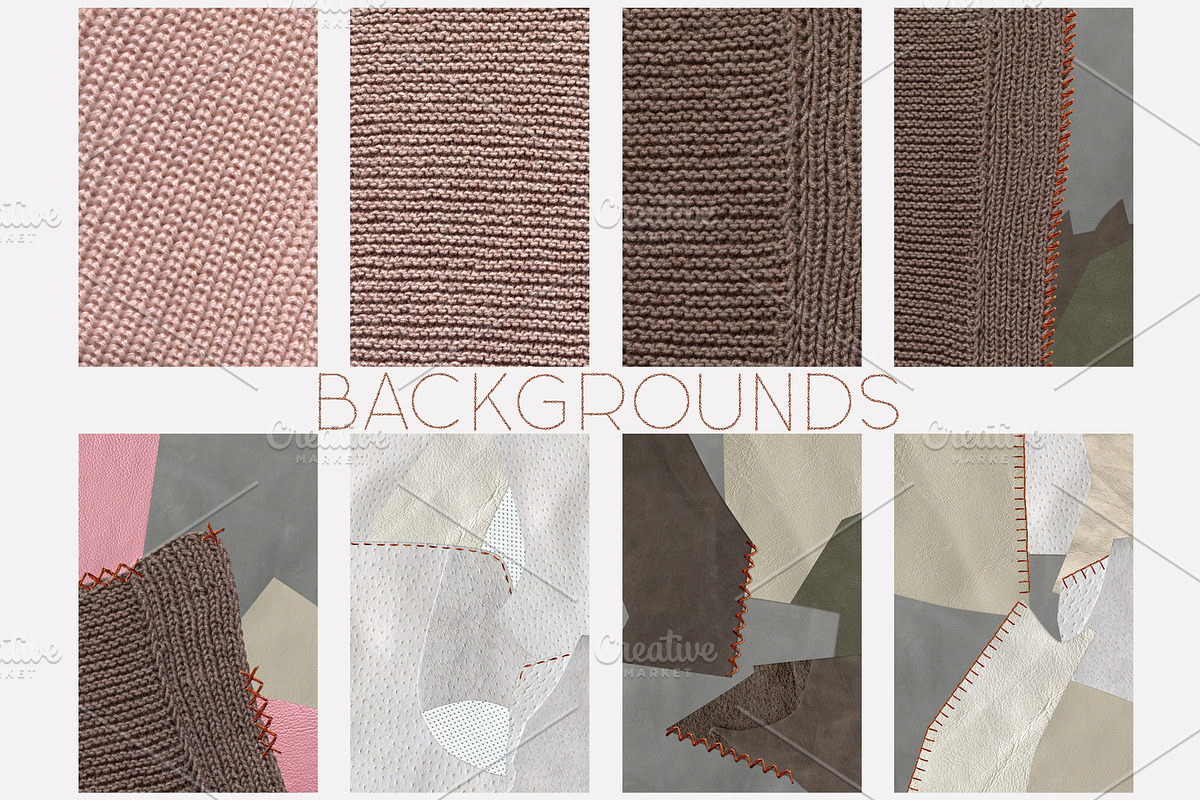 Leather and Stitching: Collage Kit., an Object Graphic by TaPilipa (Photo 8 of 15)
