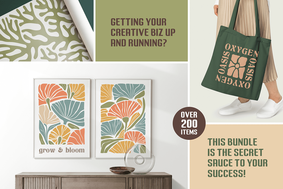 BloomBlocks. 200 Wall Art Posters, a Graphic by Cosmic Store (Photo 2 of 12)