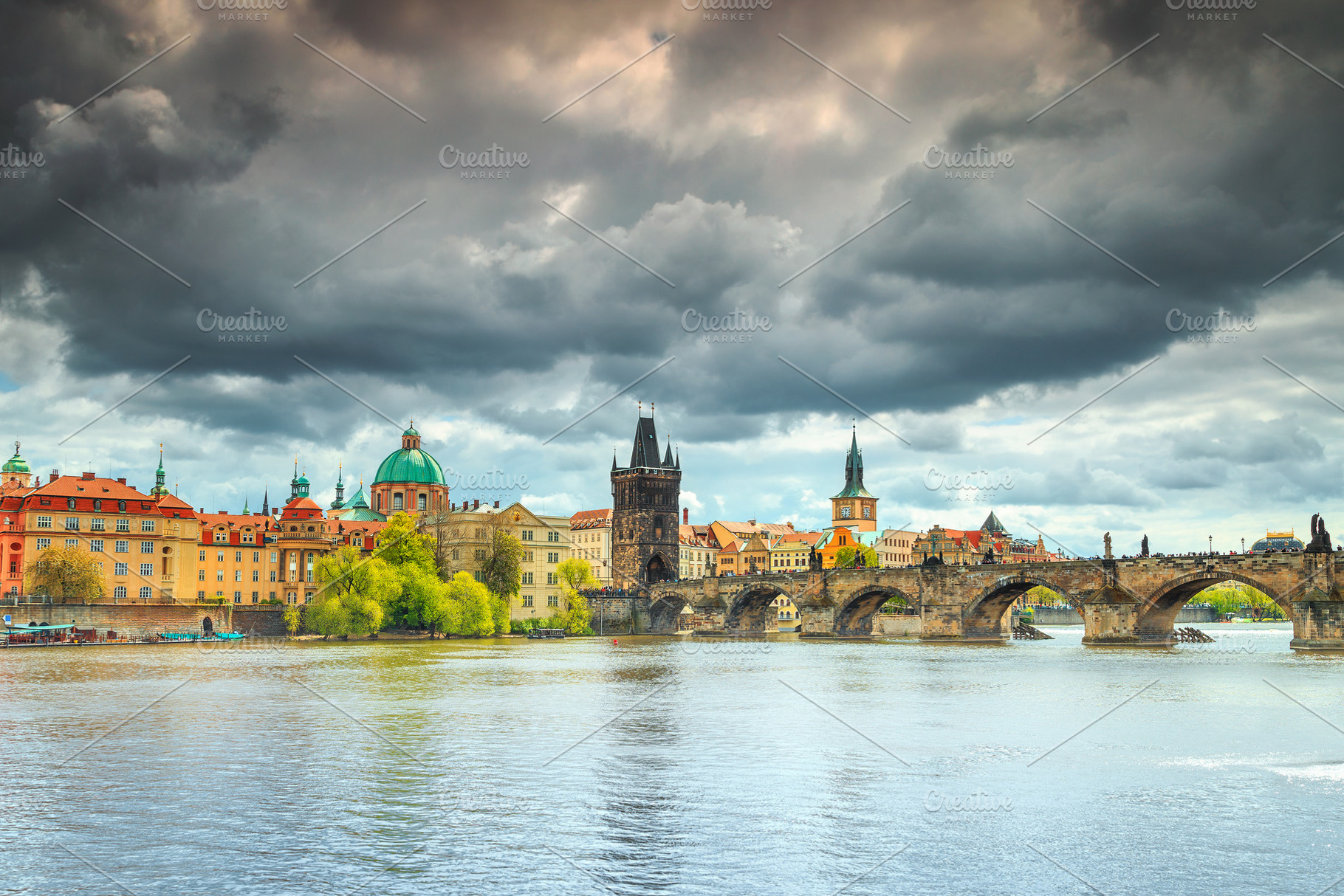 Magical cloudy sky in Prague, an Architecture Photo by Alpine Dreams