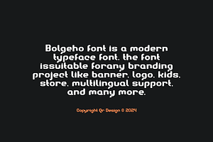 Bolgeho - Thick & Logo Font