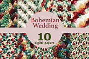 Bohemian Wedding Digital Paper, a Pattern Graphic by GlamArtZhanna (Thumbnail 1 of 3)