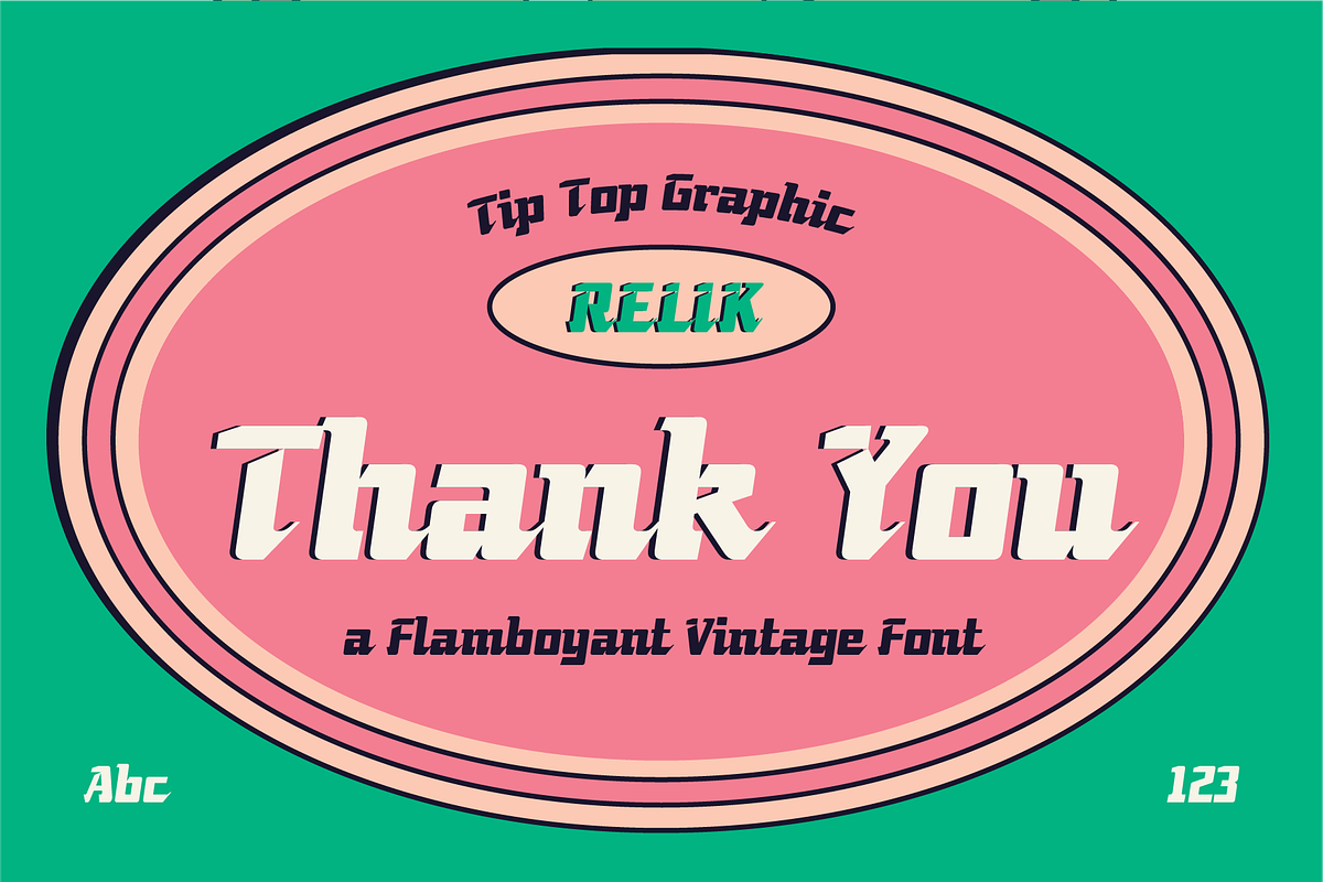 Relik - Flamboyant Vintage Font, a Serif Font by Tiptop Graphic (Photo 9 of 9)