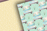 Easter Rainbows Rabbit digital paper, a Pattern Graphic by designloverstudio (Thumbnail 5 of 7)