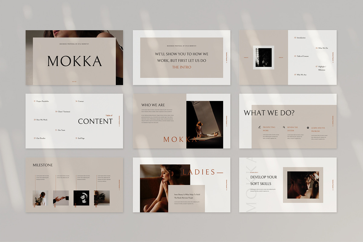 Mokka Google Slides, a Presentation Template by Visuel Colonie® (Photo 6 of 9)