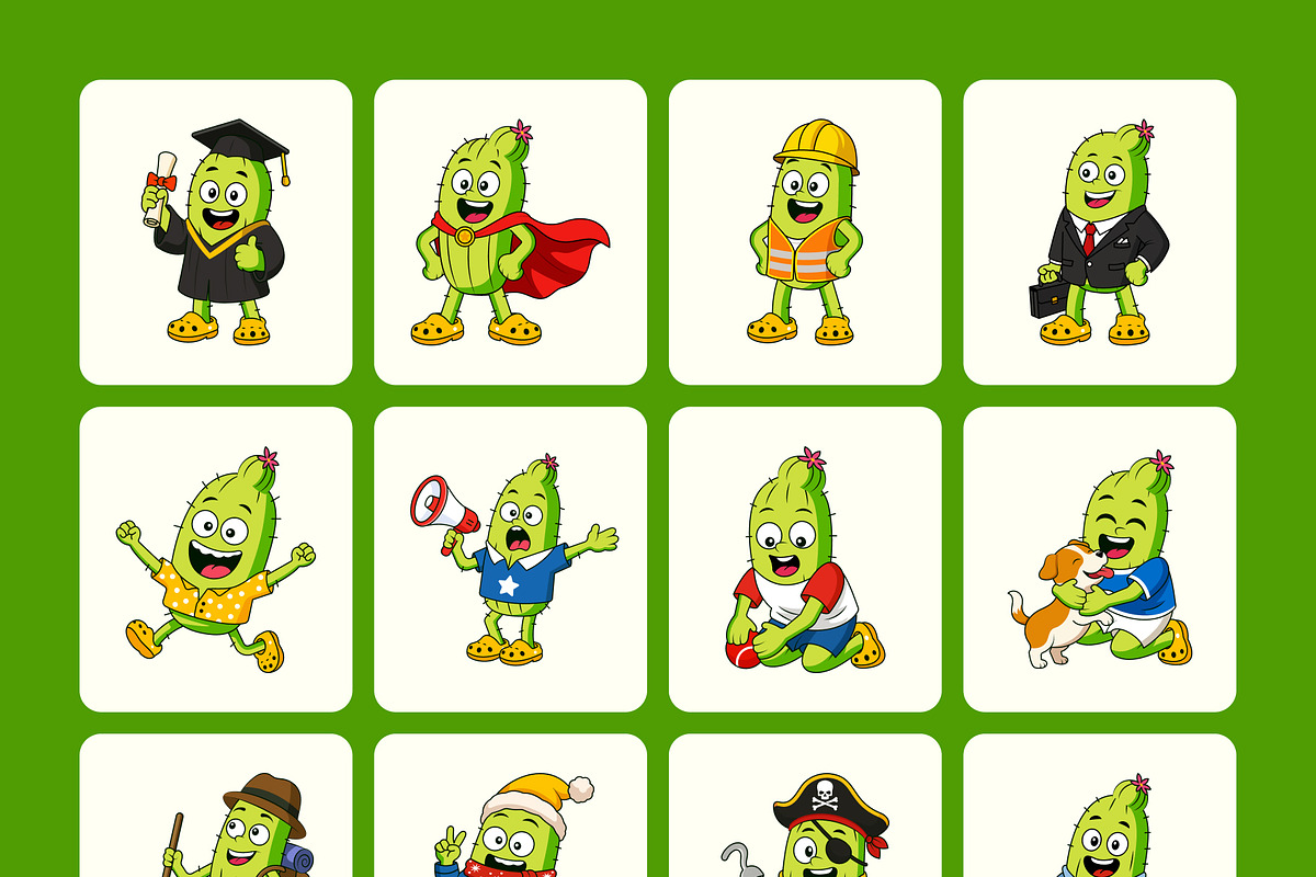 85 Cactus Flat Vector Icons, an Emoji Icon by Brickclay (Photo 11 of 11)