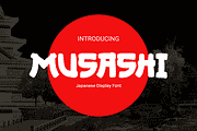 MUSASHI – Japanese Display Font, a Sans Serif Font by Pinisi ART (Thumbnail 1 of 10)