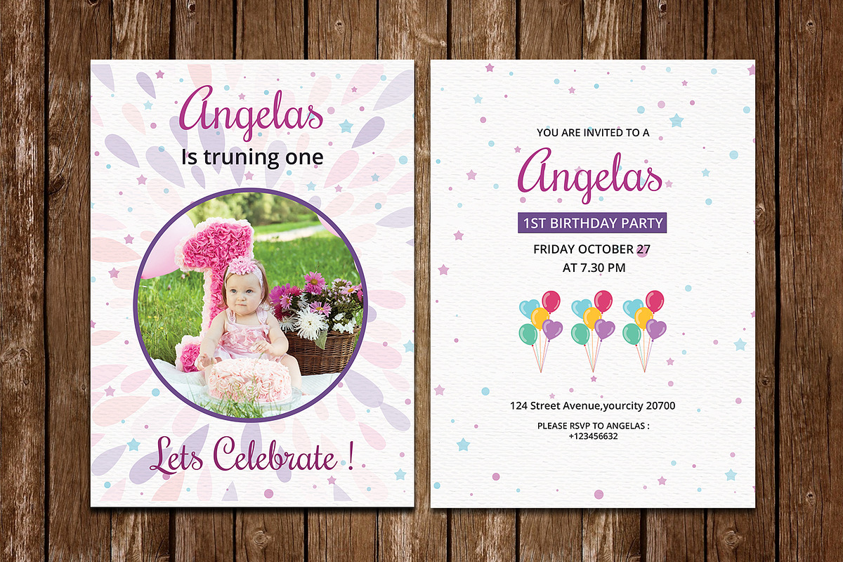 Birthday Party Invitation Card-V628, a Flyer Template by Template Shop (Photo 1 of 4)