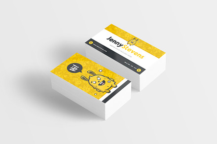 Bunny Monster Business Card, a Business Card Template by Odin_Design
