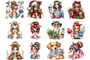 Messy Bun Bandana Mom Life Clipart, an Illustration by DreamArtGraphic (Thumbnail 3 of 4)