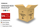 Opened Box Mockup, a Product Mockup by DigitAuras (Thumbnail 1 of 3)