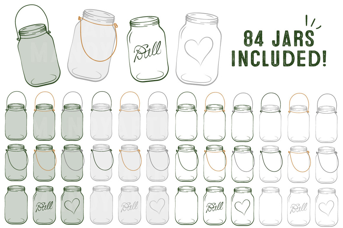 Forest Green Jar Vectors & Clipart, an Illustration by Amanda Ilkov (Photo 4 of 4)