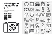 Wedding And Engagement Icon Pack, an Outline Icon by erifqizeicon (Thumbnail 3 of 3)
