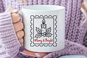 Christmas Candle Stamp PNG, an Illustration by Daily.Designs (Thumbnail 5 of 6)