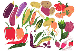 Vegetables Set, Healthy Nutrition, a Food Illustration by TopVectors