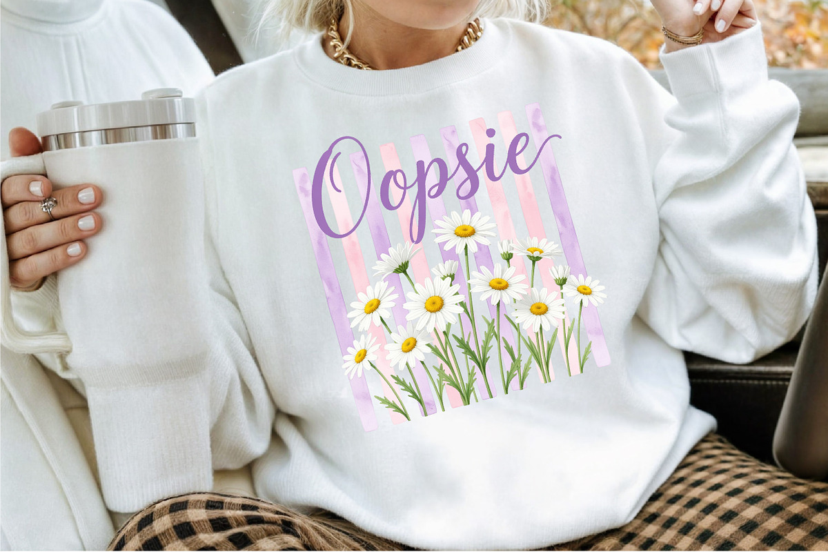 Oopsie Daisy Preppy Summer PNG, a Seasonal Illustration by Sublimation Artist (Photo 2 of 9)